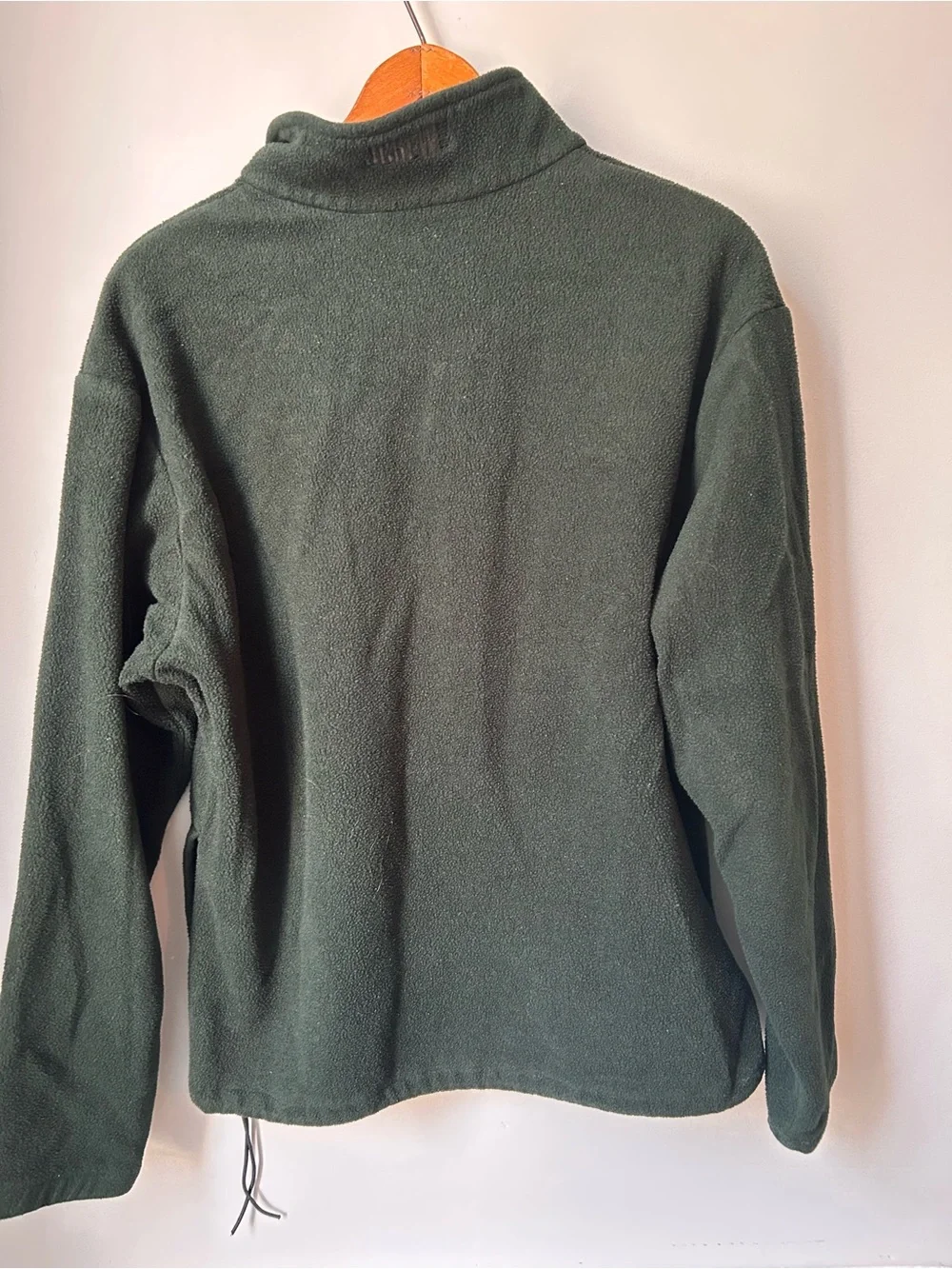 J Crew Sport Fleece Pullover Mens Small Dark Green 1/4 Zip Vintage 90s Outdoor